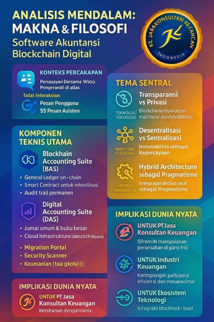 ANALISIS MENDALAM MAKNA & FILOSOFI SOFTWARE AKUNTANSI BLOCKCHAIN DIGITAL BY PT JASA KONSULTAN KEUANGAN