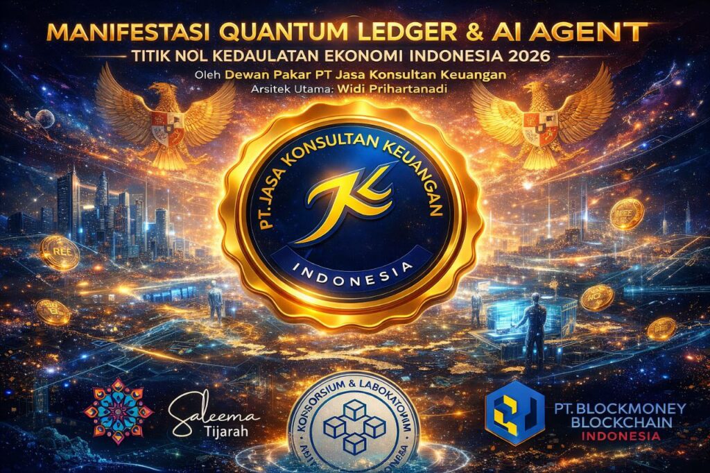 MANIFESTASI QUANTUM LEDGER & AI AGENT – TITIK NOL KEDAULATAN EKONOMI INDONESIA 2026 Oleh: Dewan Pakar PT Jasa Konsultan Keuangan Arsitek Utama: Widi Prihartanadi