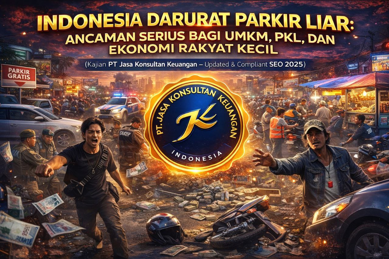 Indonesia Darurat Parkir Liar: Ancaman Serius bagi UMKM, PKL, dan Ekonomi Rakyat Kecil (Kajian PT Jasa Konsultan Keuangan — Updated & Compliant SEO 2025) By PT Jasa Konsultan Keuangan