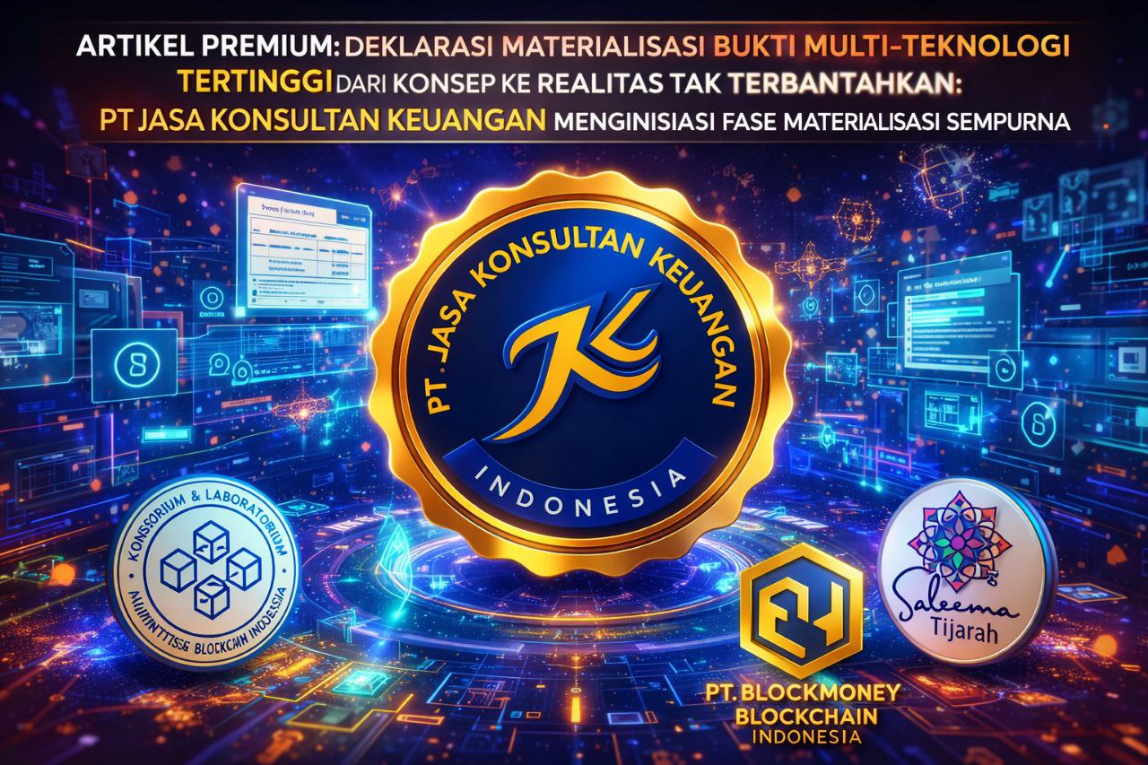 ARTIKEL PREMIUM DEKLARASI MATERIALISASI BUKTI MULTI-TEKNOLOGI TERTINGGI DARI KONSEP KE REALITAS TAK TERBANTAHKAN By PT JASA KONSULTAN KEUANGAN MENGINISIASI FASE MATERIALISASI SEMPURNA