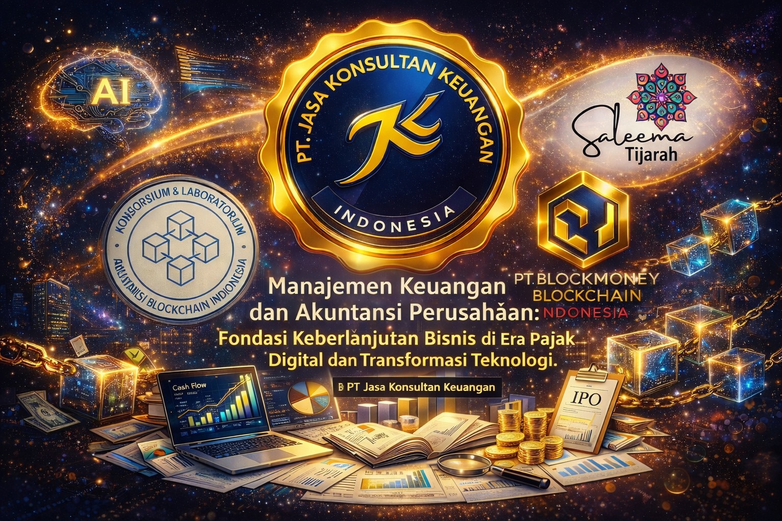 MANAJEMEN KEUANGAN DAN AKUNTANSI PERUSAHAAFONDASI KEBERLANJUTAN BISNIS DI ERA PAJAK DIGITAL DAN TRANSFORMASI TEKNOLOGI BY PT JASA KONSULTAN KEUANGAN