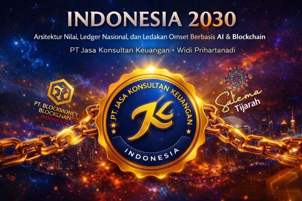 Indonesia 2030: Arsitektur Nilai, Ledger Nasional, dan Ledakan Omset Berbasis AI & Blockchain By PT Jasa Konsultan Keuangan — Widi Prihartanadi