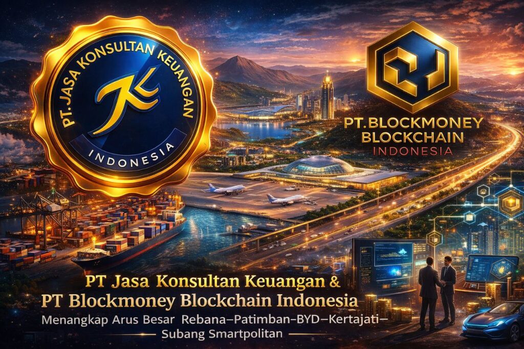 PT Jasa Konsultan Keuangan & PT Blockmoney Blockchain Indonesia Menangkap Arus Besar Rebana–Patimban–BYD–Kertajati–Subang Smartpolitan