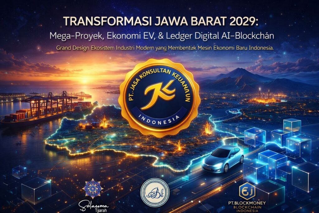 TRANSFORMASI JAWA BARAT 2029: Mega-Proyek, Ekonomi EV, & Ledger Digital AI–Blockchain Grand Design Ekosistem Industri Modern yang Membentuk Mesin Ekonomi Baru Indonesia By PT Jasa Konsultan Keuangan