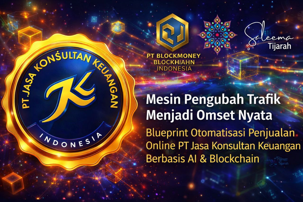 Mesin Pengubah Trafik Menjadi Omset Nyata Blueprint Otomatisasi Penjualan Online PT Jasa Konsultan Keuangan Berbasis AI & Blockchain
