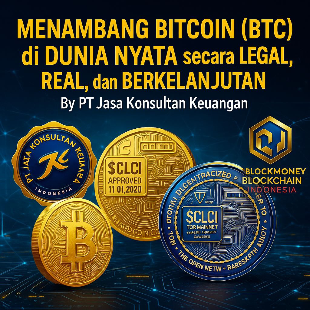 MENAMBANG BITCOIN (BTC) DI DUNIA NYATA SECARA LEGAL, REAL, DAN BERKELANJUTAN BY PT JASA KONSULTAN KEUANGAN