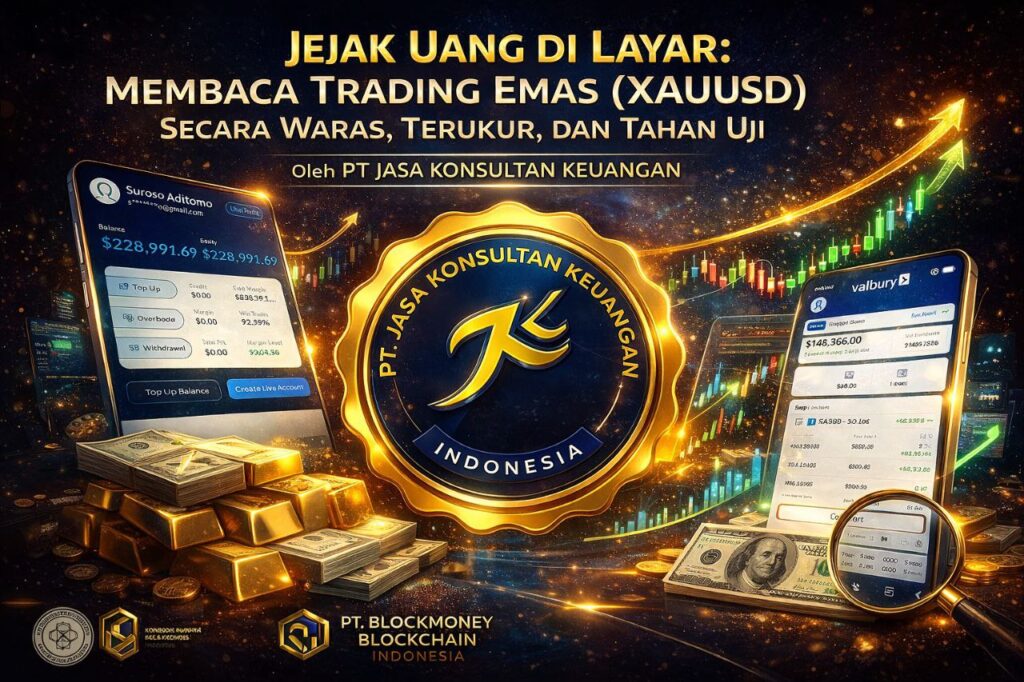 JEJAK UANG DI LAYAR MEMBACA TRADING EMAS (XAUUSD) SECARA WARAS, TERUKUR, DAN TAHAN UJI OLEH PT JASA KONSULTAN KEUANGAN