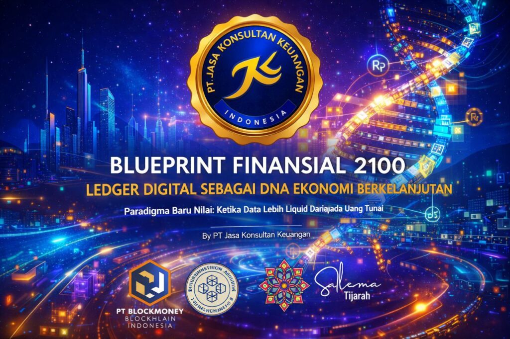 BLUEPRINT FINANSIAL 2100: LEDGER DIGITAL SEBAGAI DNA EKONOMI BERKELANJUTAN PARADIGMA BARU NILAI: KETIKA DATA LEBIH LIQUID DARI PADA UANG TUNAI BY PT JASA KONSULTAN KEUANGAN