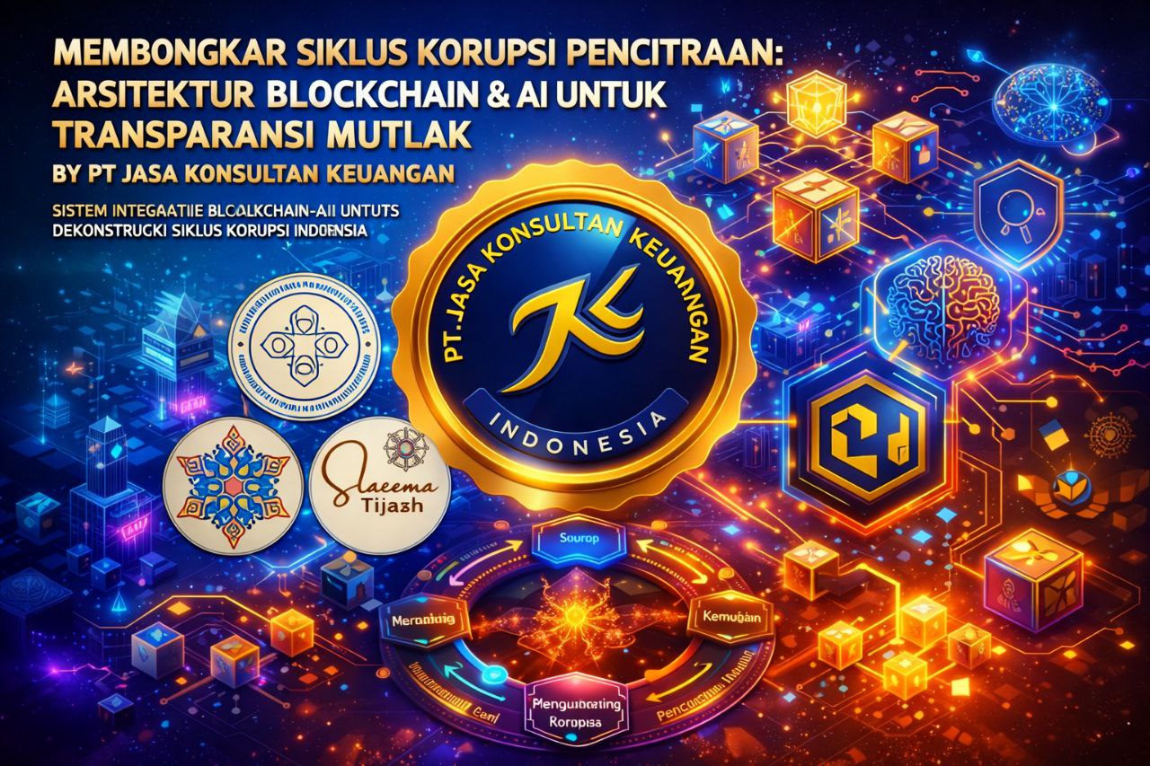 MEMBONGKAR SIKLUS KORUPSI PENCITRAAN ARSITEKTUR BLOCKCHAIN & AI UNTUK TRANSPARANSI MUTLAK BY PT JASA KONSULTAN KEUANGAN