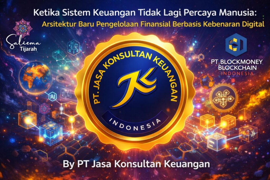 KETIKA SISTEM KEUANGAN TIDAK LAGI PERCAYA MANUSIA ARSITEKTUR BARU PENGELOLAAN FINANSIAL BERBASIS KEBENARAN DIGITAL BY PT JASA KONSULTAN KEUANGAN