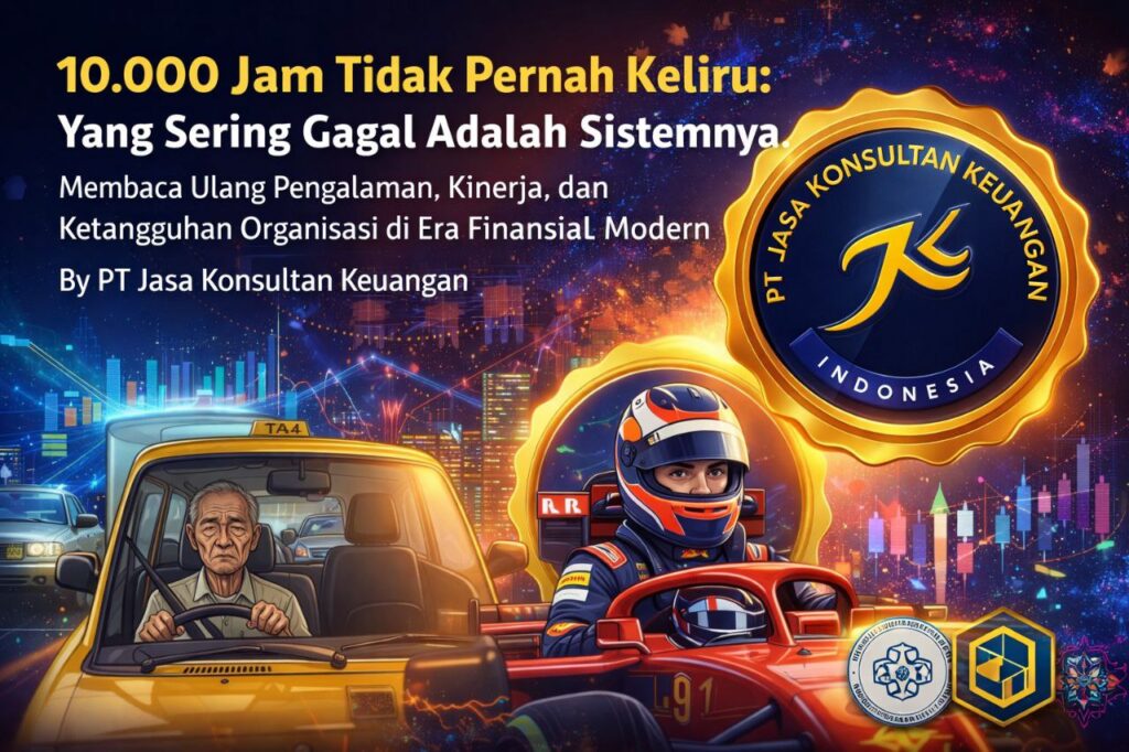 10.000 JAM TIDAK PERNAH KELIRU YANG SERING GAGAL ADALAH SISTEMNYA MEMBACA ULANG PENGALAMAN, KINERJA, DAN KETANGGUHAN ORGANISASI DI ERA FINANSIAL MODERN BY PT JASA KONSULTAN KEUANGAN