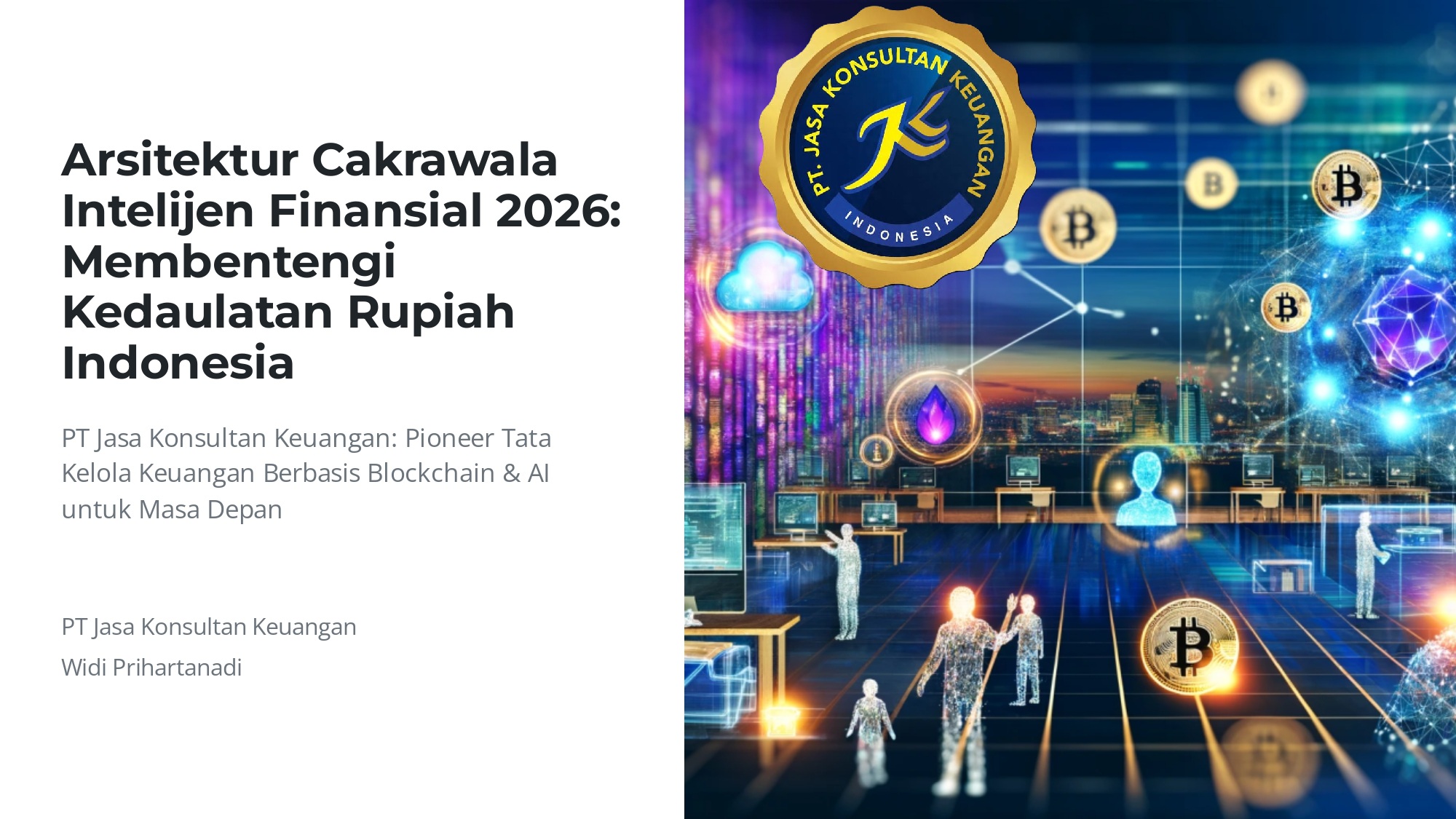 ARSITEKTUR CAKRAWALA INTELIJEN FINANSIAL 2026: MEMBENTENGI KEDAULATAN RUPIAH INDONESIA PT JASA KONSULTAN KEUANGAN: PIONEER TATA KELOLA KEUANGAN BERBASIS BLOCKCHAIN & AI UNTUK MASA DEPAN