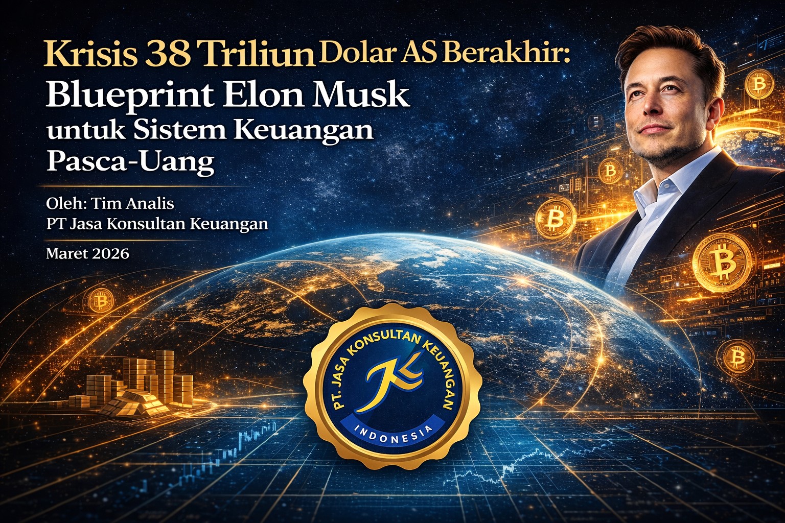 KRISIS 38 TRILIUN DOLAR AS BERAKHIR: BLUEPRINT ELON MUSK UNTUK SISTEM KEUANGAN PASCA-UANG  OLEH: TIM ANALIS PT JASA KONSULTAN KEUANGAN MARET 2026