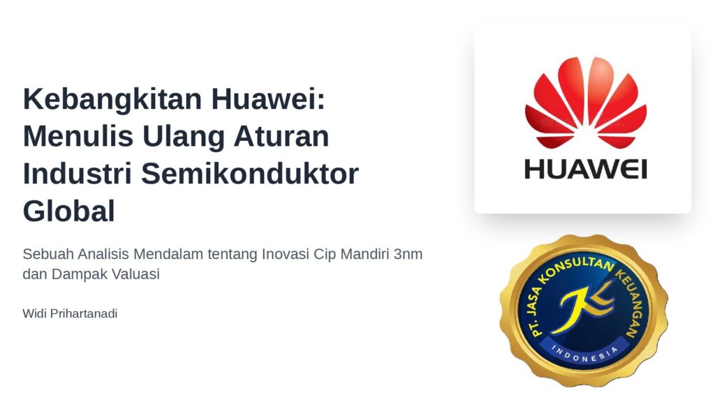 KEBANGKITAN HUAWEI: MENULIS ULANG ATURAN INDUSTRI SEMIKONDUKTOR GLOBAL SEBUAH ANALISIS MENDALAM TENTANG INOVASI CIP MANDIRI 3NM DAN DAMPAK VALUASI WIDI PRIHARTANADI BY PT JASA KONSULTAN KEUANGAN