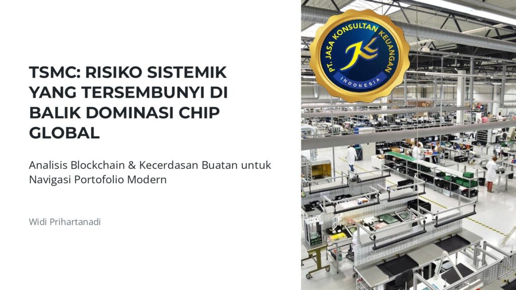 TAIWAN SEMICONDUCTOR MANUFACTURING COMPANY (TSMC): RISIKO SISTEMIK YANG TERSEMBUNYI DI BALIK DOMINASI CHIP GLOBAL ANALISIS BLOCKCHAIN & KECERDASAN BUATAN UNTUK NAVIGASI PORTOFOLIO MODERN BY PT JASA KONSULTAN KEUANGAN