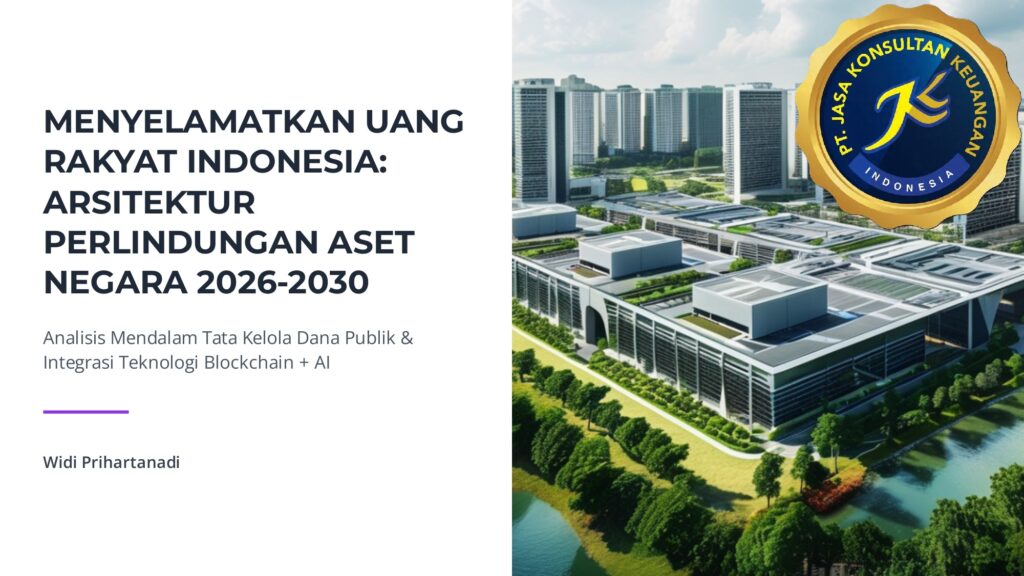MENYELAMATKAN UANG RAKYAT INDONESIA: ARSITEKTUR PERLINDUNGAN ASET NEGARA 2026-2030  ANALISIS STRATEGIS GEOPOLITIK, EKONOMI DIGITAL, & ARSITEKTUR TEKNOLOGI TERTINGGI (BLOCKCHAIN + AI) UNTUK KEDAULATAN EKONOMI INDONESIA 2026–2030 BERDASARKAN REKOMENDASI MULTI TEKNOLOGI TERTINGGI BLOCKCHAIN & AI TERUPDATE MILIK: WIDI PRIHARTANADI FOUNDER PT JASA KONSULTAN KEUANGAN & PT BLOCKMONEY BLOCKCHAIN INDONESIA