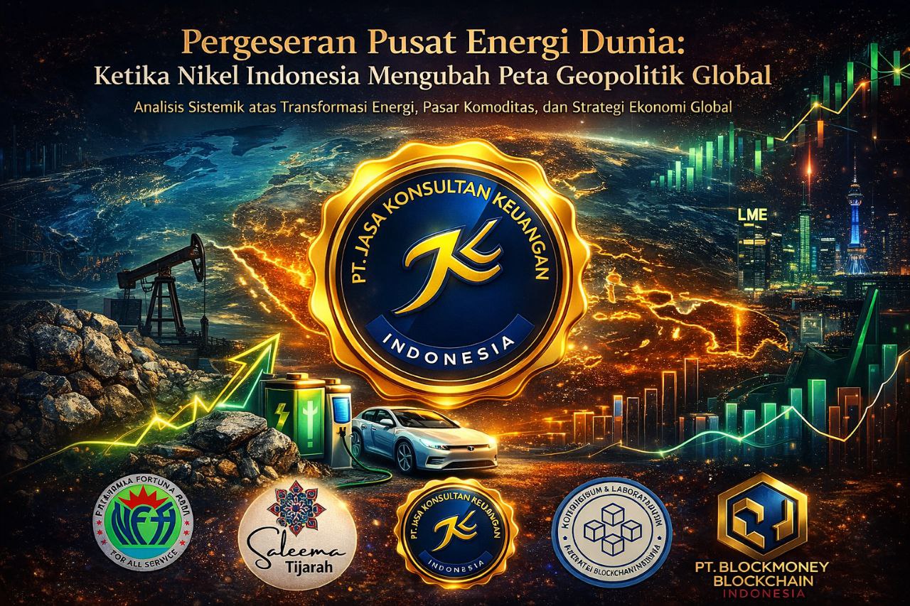 PERGESERAN PUSAT ENERGI DUNIA: KETIKA NIKEL INDONESIA MENGUBAH PETA GEOPOLITIK GLOBAL ANALISIS SISTEMIK ATAS TRANSFORMASI ENERGI, PASAR KOMODITAS, DAN STRATEGI EKONOMI GLOBAL PT JASA KONSULTAN KEUANGAN