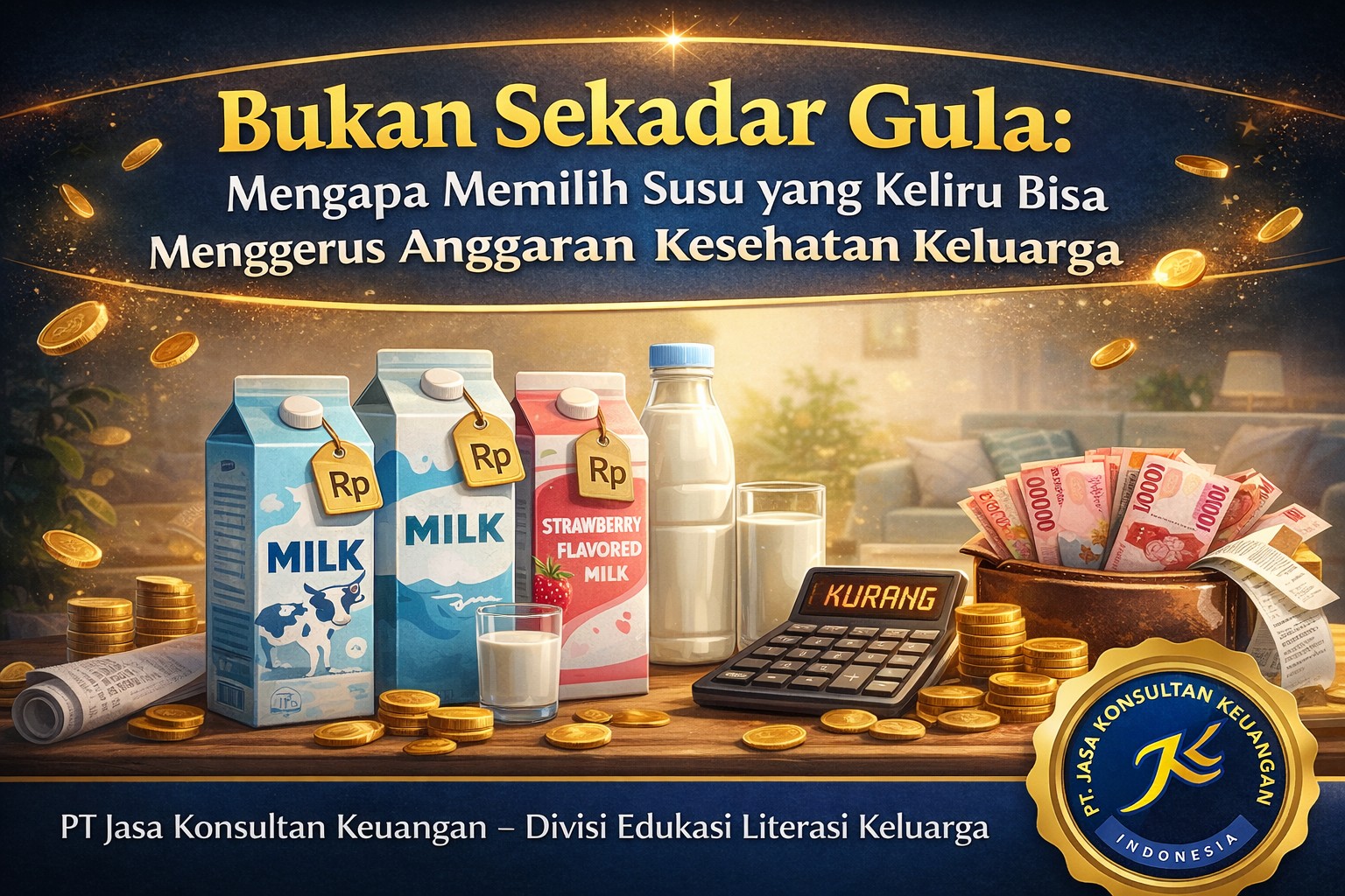 BUKAN SEKADAR GULA: MENGAPA MEMILIH SUSU YANG KELIRU BISA MENGGERUS ANGGARAN KESEHATAN KELUARGA AUTHOR ENTITY: PT JASA KONSULTAN KEUANGAN – DIVISI EDUKASI LITERASI KELUARGA